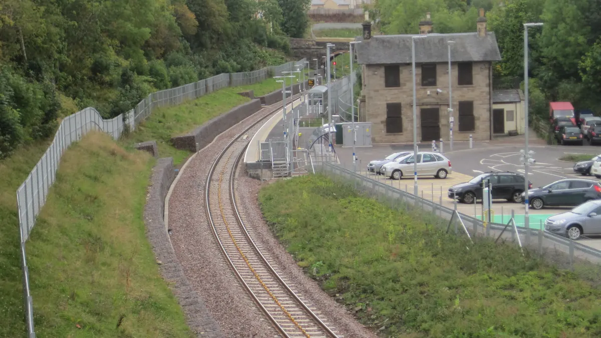 Gorebridge railway station in Midlothian